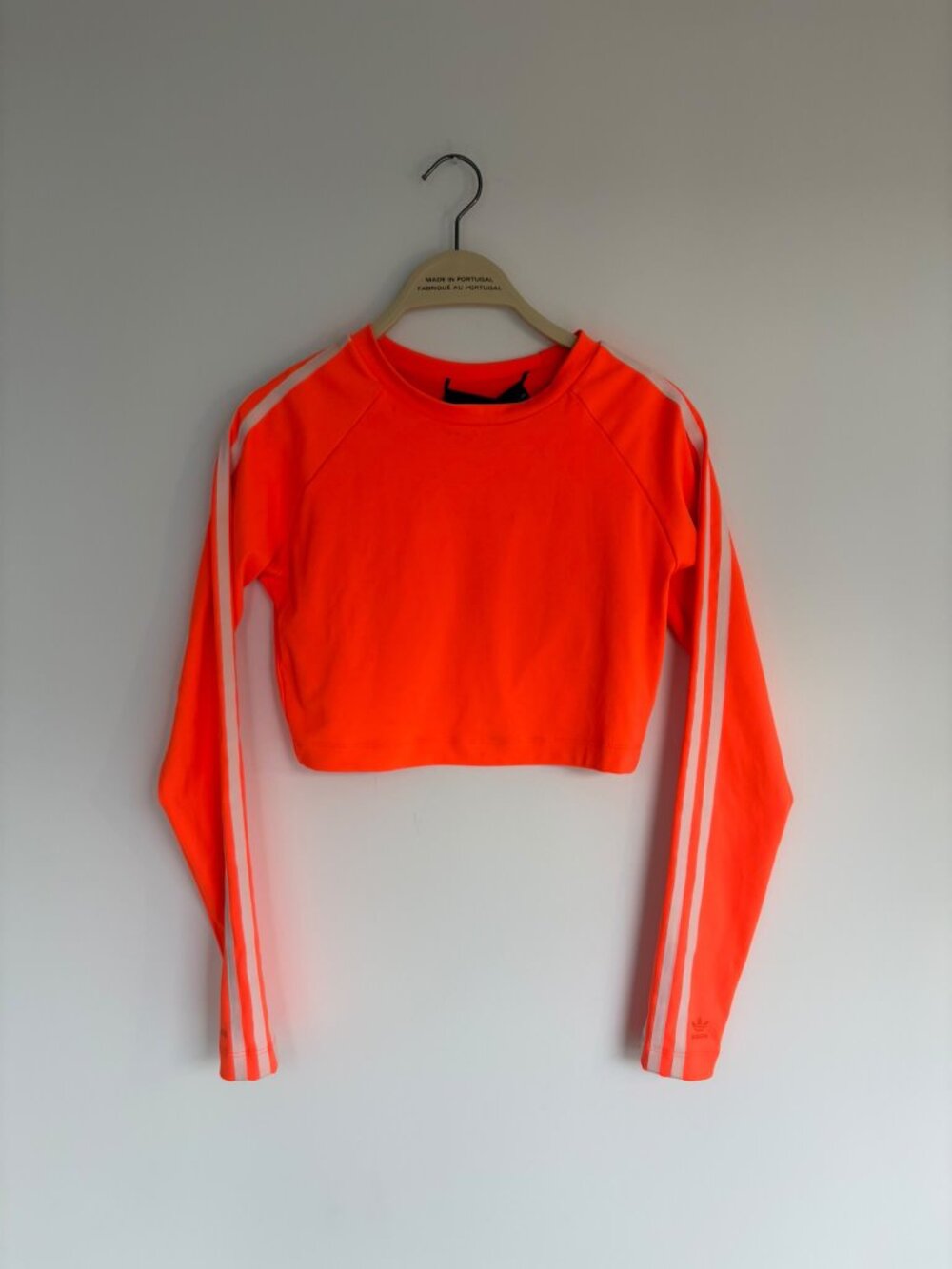 Adidas x Ivy Park Neon Orange Cropped Long Sleeve Top – Size M